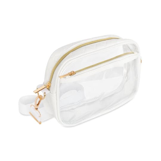 White Lined Clear Toaster Bag by Make Market®